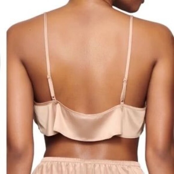 SKIMS Woven Shine Cami + Lounge Pants Set Pink Sand Womens 2X - Picture 5 of 14